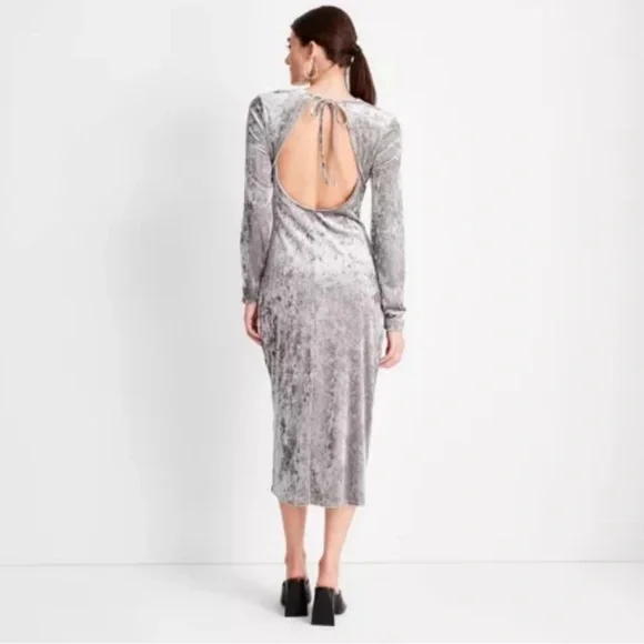 FUTURE COLLECTIVE VELET RUCHED DRESS - Picture 2 of 5